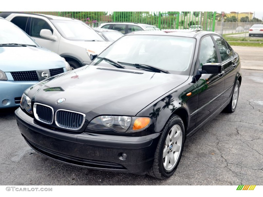 2002 3 Series 325i Sedan - Jet Black / Black photo #3