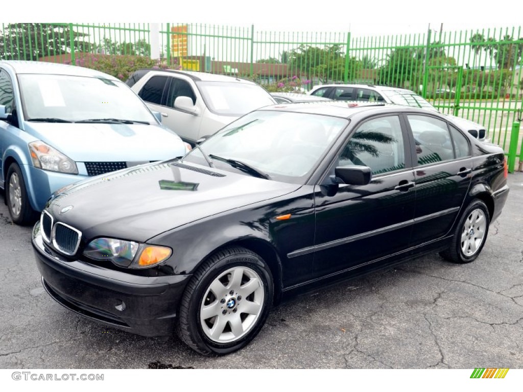 2002 3 Series 325i Sedan - Jet Black / Black photo #4