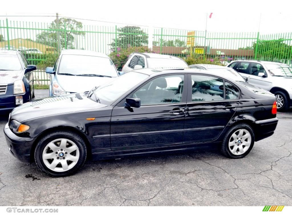 2002 3 Series 325i Sedan - Jet Black / Black photo #5