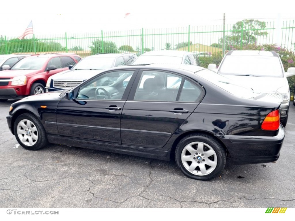 2002 3 Series 325i Sedan - Jet Black / Black photo #7