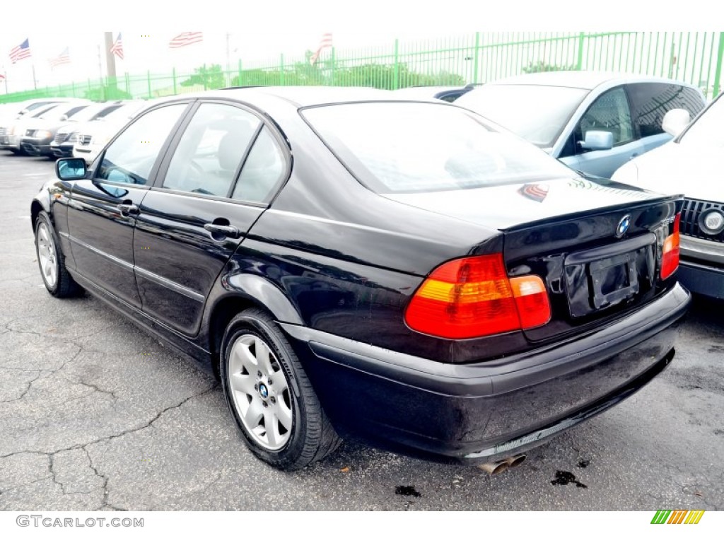 2002 3 Series 325i Sedan - Jet Black / Black photo #8