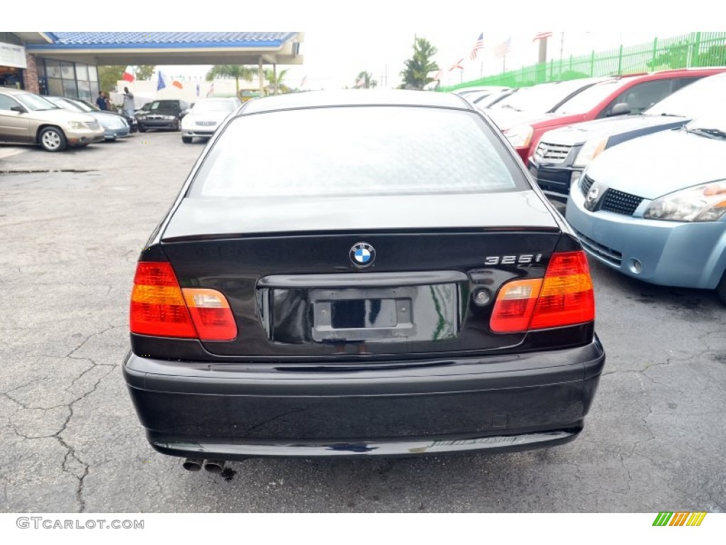 2002 3 Series 325i Sedan - Jet Black / Black photo #9
