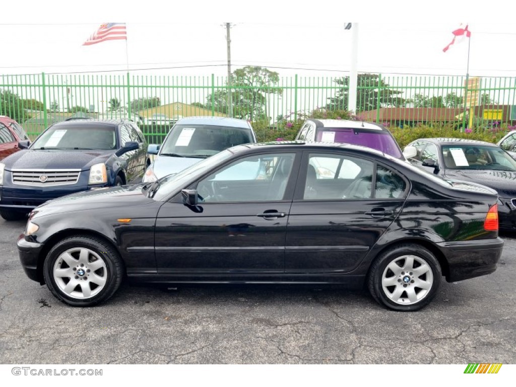2002 3 Series 325i Sedan - Jet Black / Black photo #13