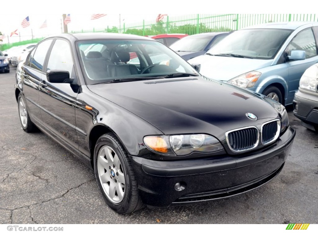2002 3 Series 325i Sedan - Jet Black / Black photo #30