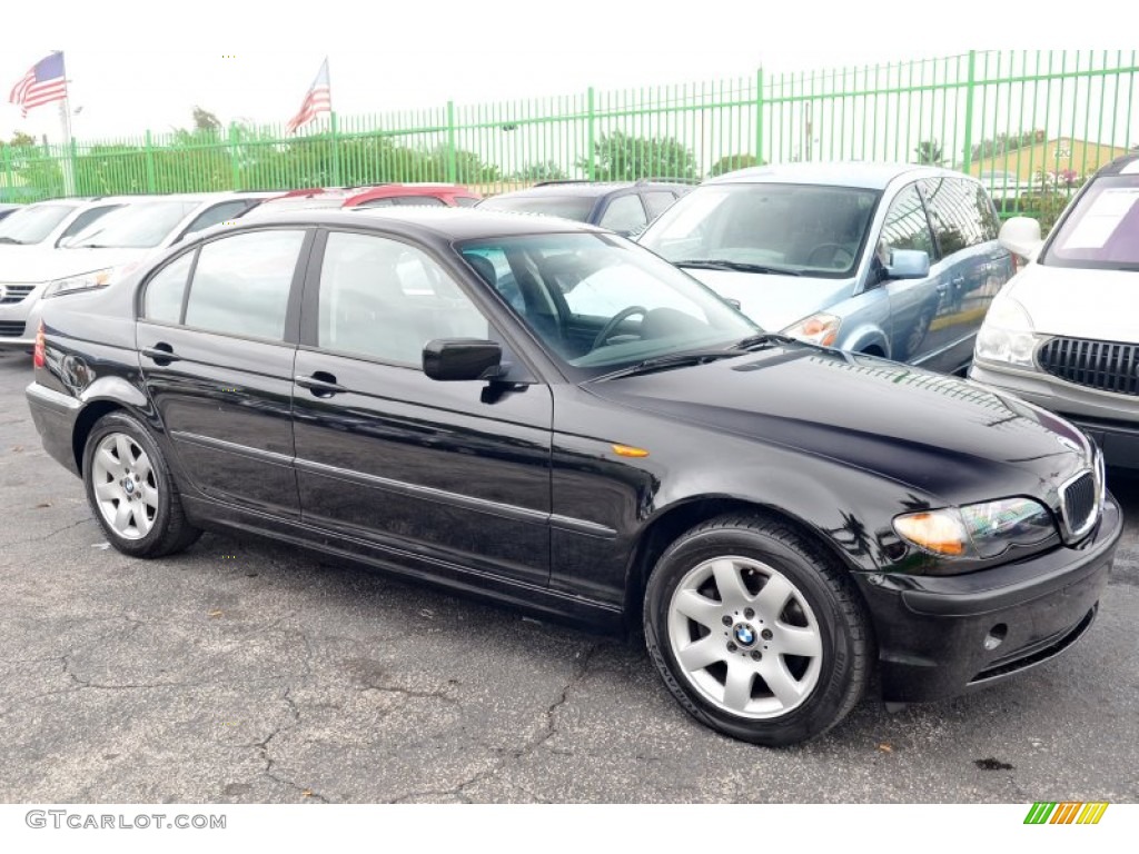 2002 3 Series 325i Sedan - Jet Black / Black photo #31