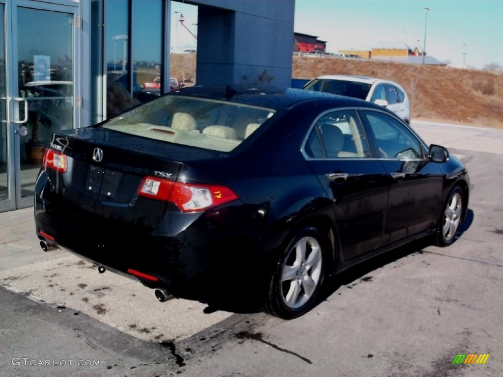 2010 TSX Sedan - Crystal Black Pearl / Parchment photo #7