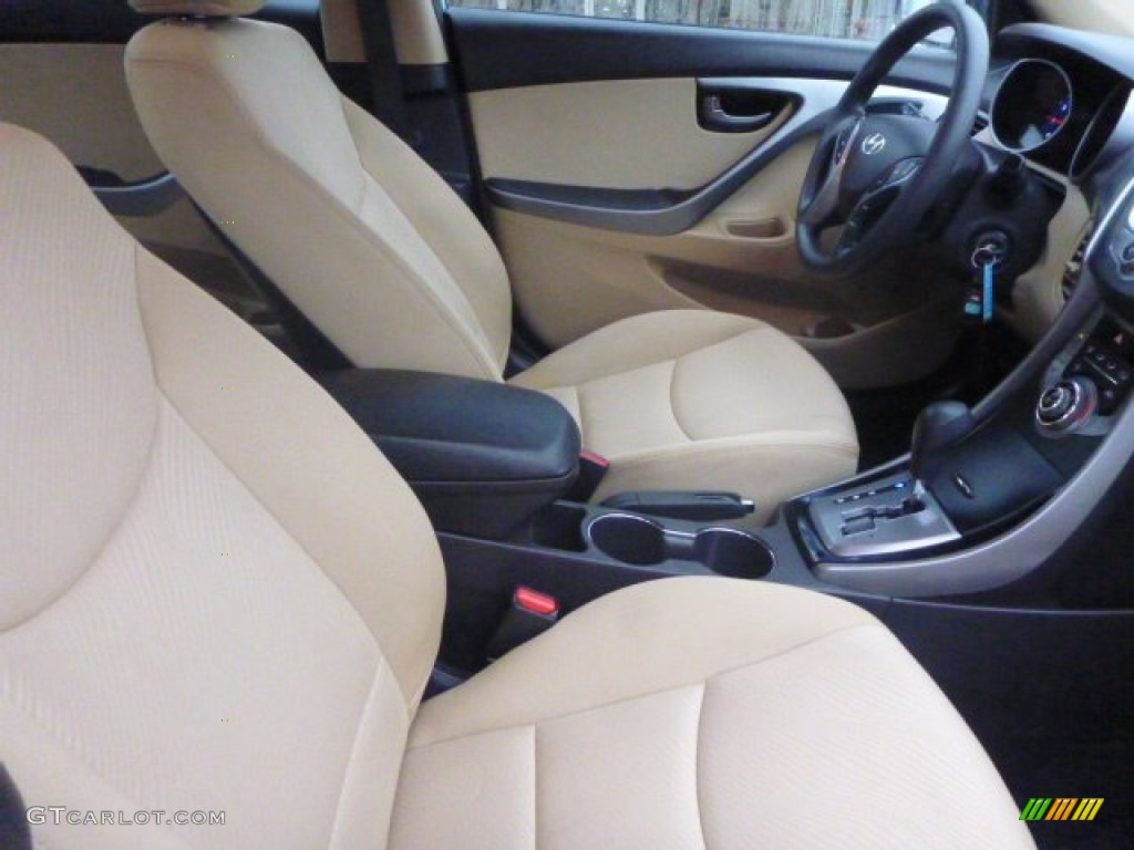 2013 Elantra GLS - Blue Sky Metallic / Beige photo #4