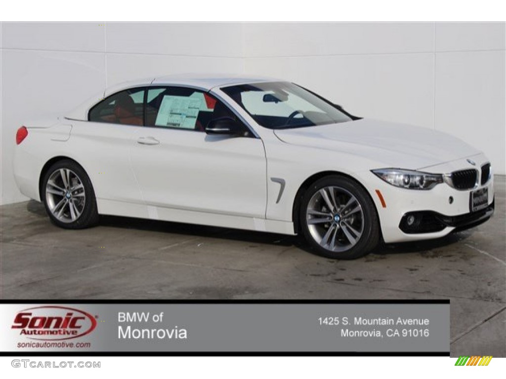 2015 4 Series 428i Convertible - Alpine White / Coral Red/Black Highlight photo #1