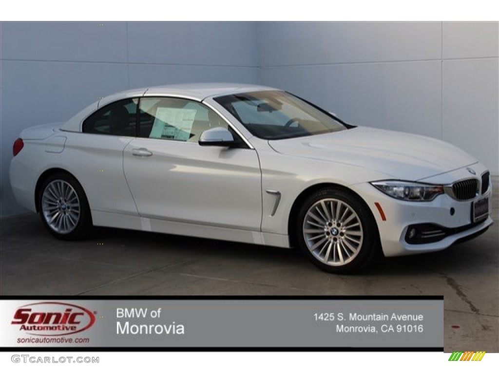 2015 4 Series 428i Convertible - Alpine White / Oyster/Black w/Dark Oyster Accents photo #1