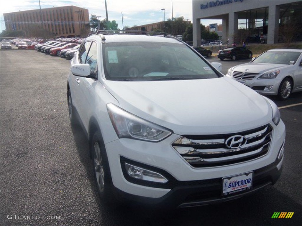 2015 Santa Fe Sport 2.0T - Frost White Pearl / Black photo #1