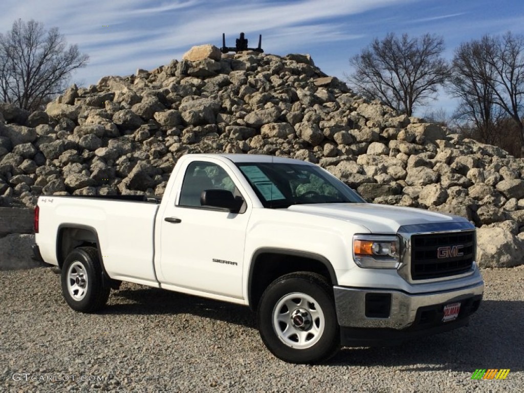 2014 Sierra 1500 Regular Cab 4x4 - Summit White / Jet Black/Dark Ash photo #1