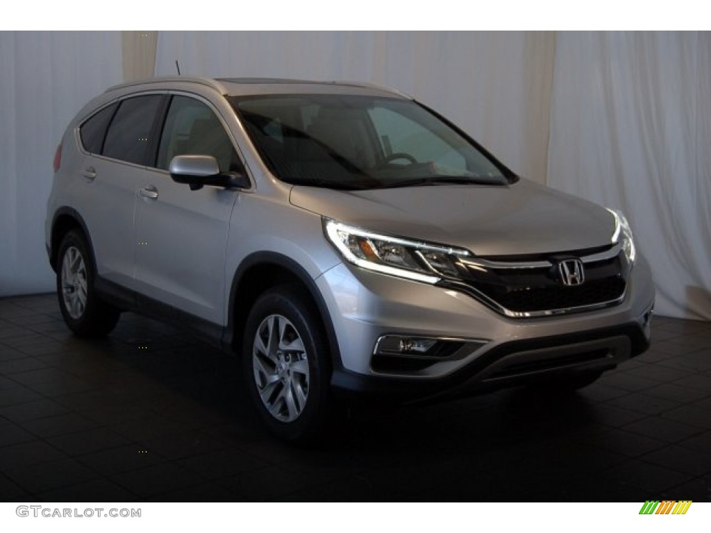 2015 CR-V EX-L AWD - Alabaster Silver Metallic / Gray photo #2