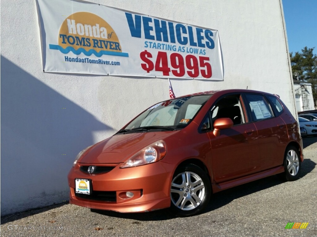 2008 Fit Sport - Blaze Orange Metallic / Black/Grey photo #1
