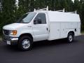 Oxford White 2004 Ford E Series Van E350 Commercial Utility