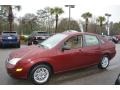 2007 Dark Toreador Red Metallic Ford Focus ZX4 SE Sedan  photo #6