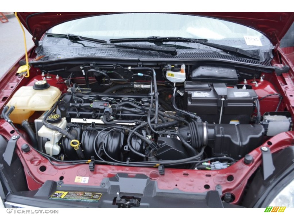 2007 Focus ZX4 SE Sedan - Dark Toreador Red Metallic / Dark Pebble/Light Pebble photo #19