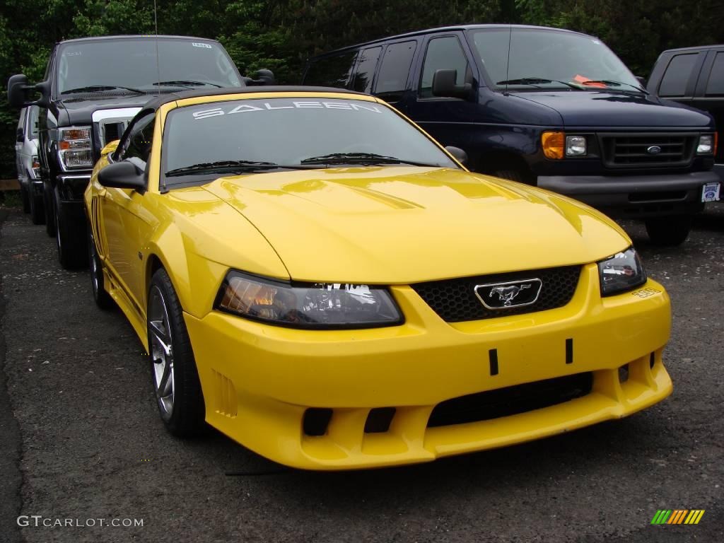 2004 Mustang Saleen S281 Supercharged Convertible - Screaming Yellow / Dark Charcoal photo #1