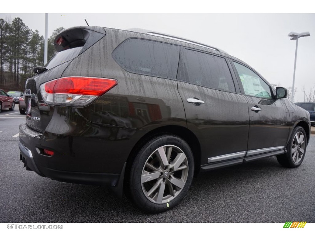 2015 Pathfinder Platinum - Midnight Jade / Almond photo #5