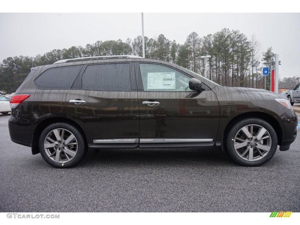 2015 Pathfinder Platinum - Midnight Jade / Almond photo #6