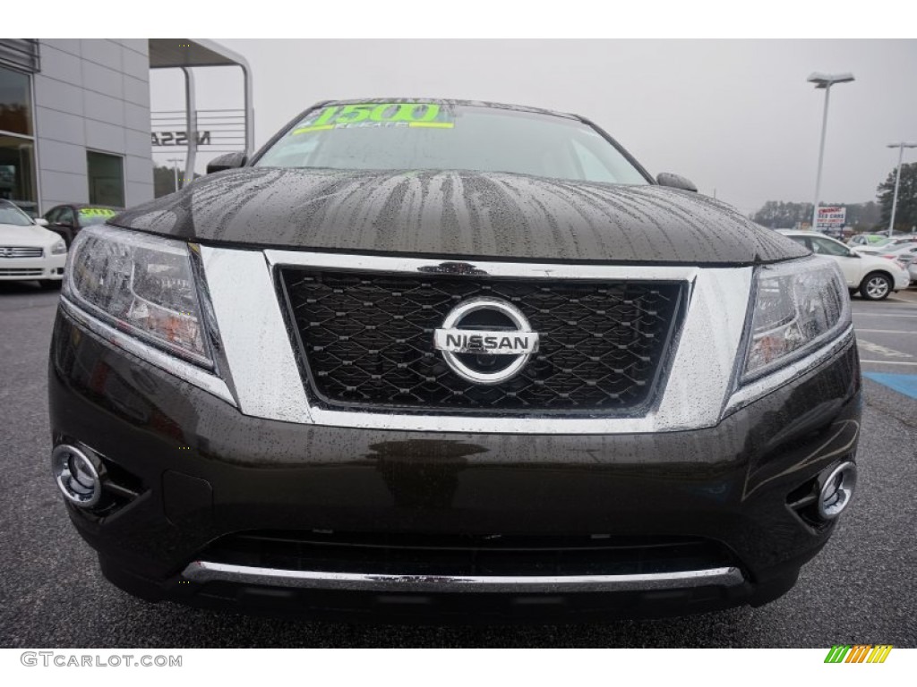2015 Pathfinder Platinum - Midnight Jade / Almond photo #8