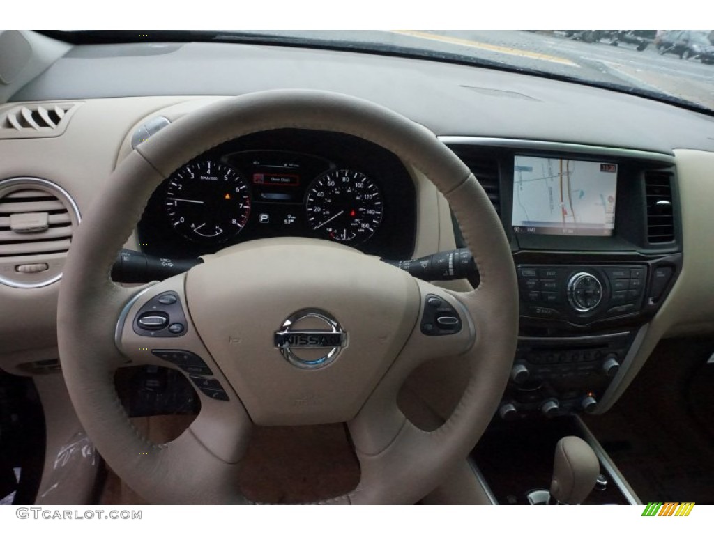 2015 Pathfinder Platinum - Midnight Jade / Almond photo #10