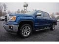 Stone Blue Metallic - Sierra 1500 SLT Crew Cab Photo No. 3