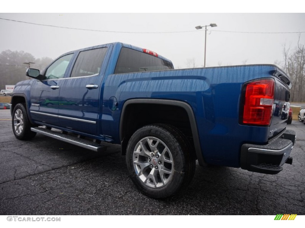 2015 Sierra 1500 SLT Crew Cab - Stone Blue Metallic / Jet Black/Dark Ash photo #5