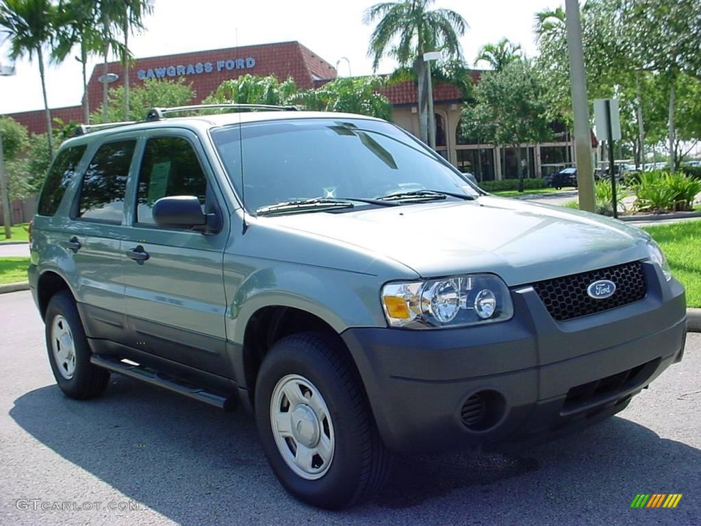 2006 Escape XLS - Titanium Green Metallic / Medium/Dark Flint photo #1