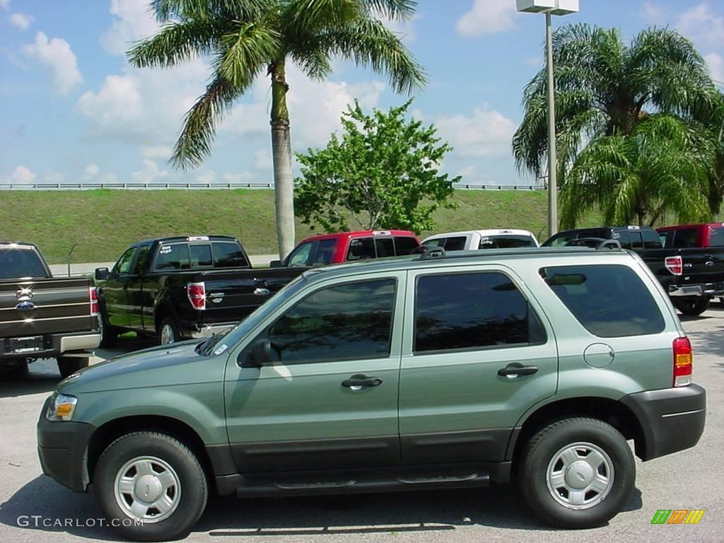 2006 Escape XLS - Titanium Green Metallic / Medium/Dark Flint photo #7