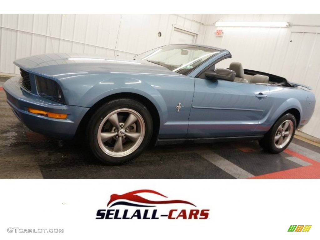 2006 Mustang V6 Premium Convertible - Windveil Blue Metallic / Light Graphite photo #1