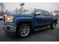 Stone Blue Metallic - Sierra 1500 SLT Crew Cab Photo No. 3