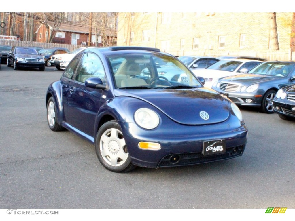 2001 New Beetle GLS Coupe - Blue / Cream photo #1