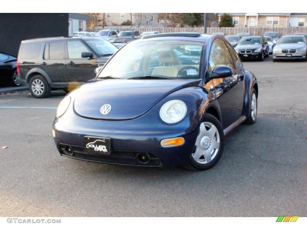 2001 New Beetle GLS Coupe - Blue / Cream photo #3