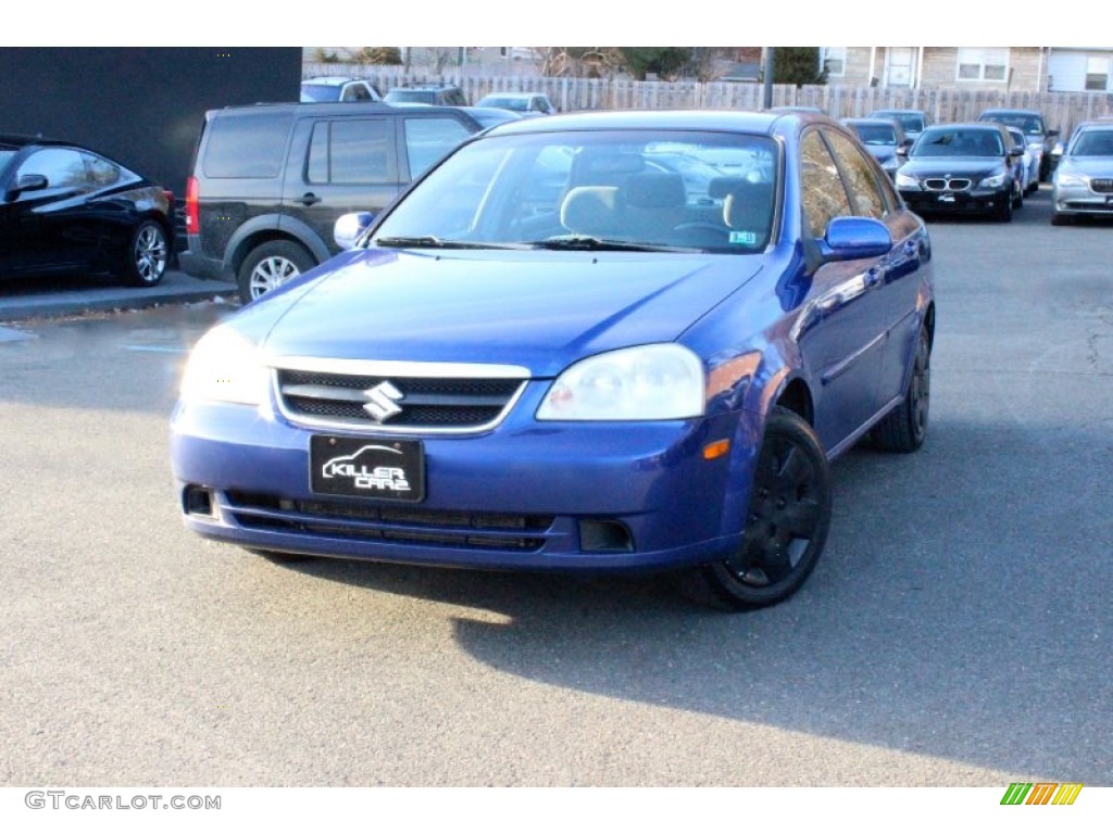 2006 Forenza Sedan - Cobalt Blue Metallic / Grey photo #3