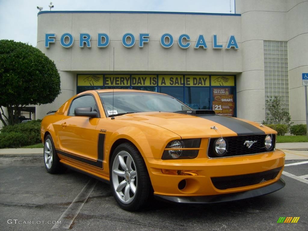 2007 Mustang Saleen Parnelli Jones Edition - Grabber Orange / Black/Orange photo #1