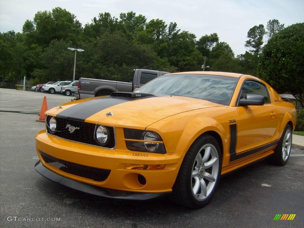 2007 Mustang Saleen Parnelli Jones Edition - Grabber Orange / Black/Orange photo #7