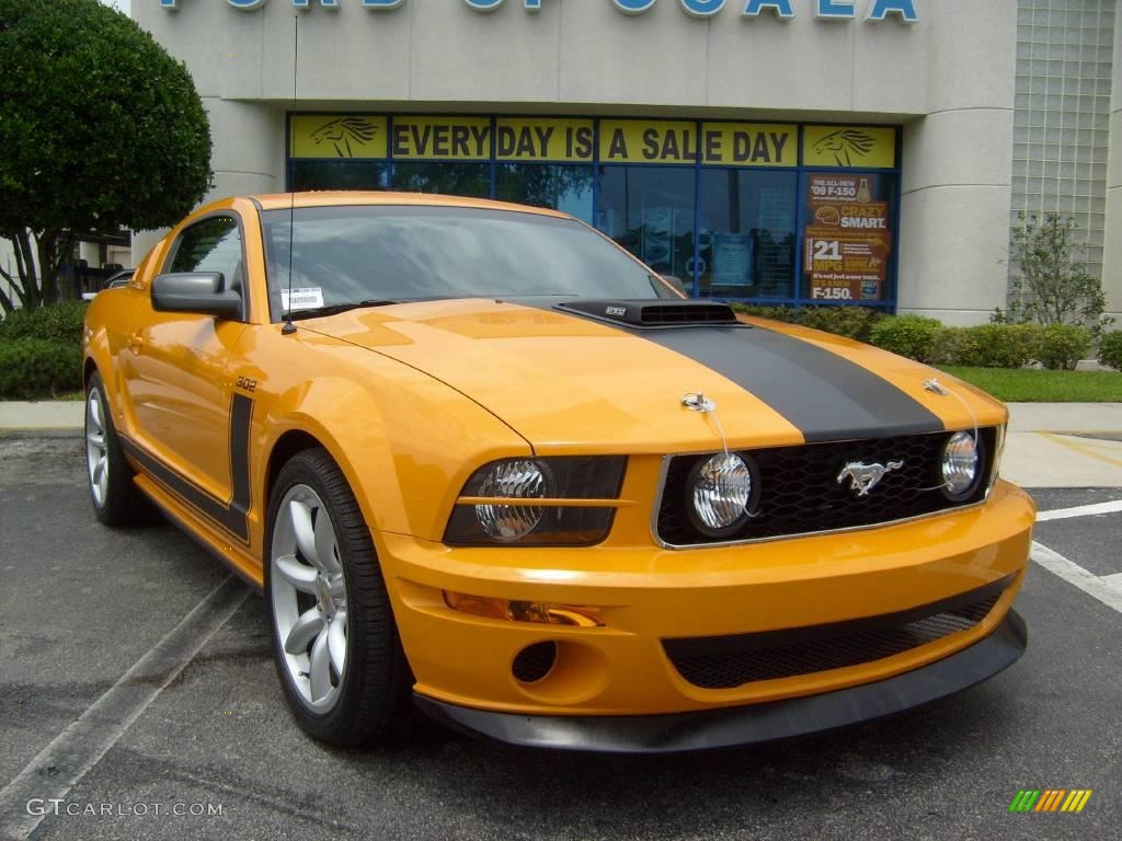 2007 Mustang Saleen Parnelli Jones Edition - Grabber Orange / Black/Orange photo #9