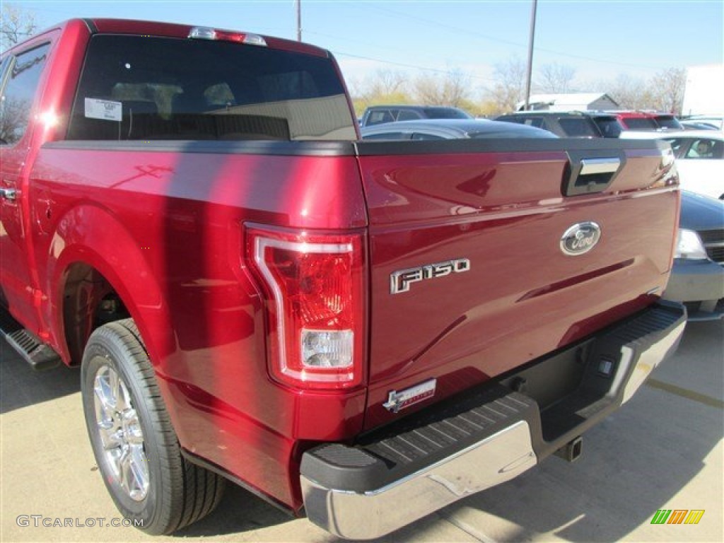 2015 F150 XLT SuperCrew - Ruby Red Metallic / Medium Earth Gray photo #12