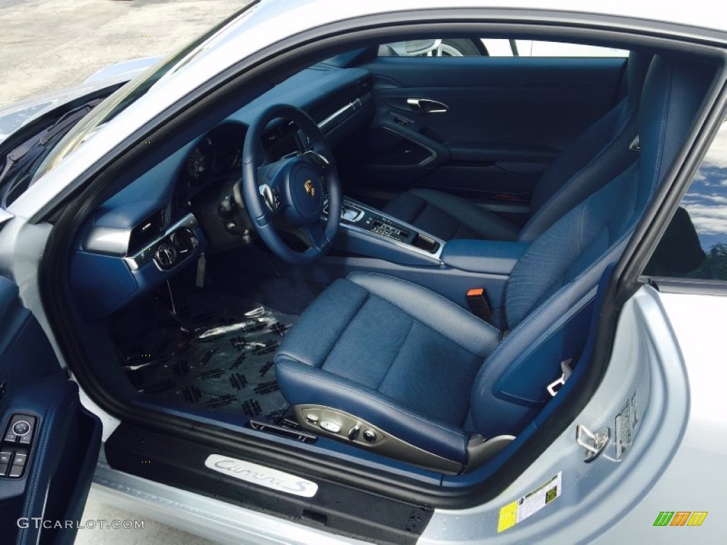 2014 911 Carrera S Coupe - Rhodium Silver Metallic / Yachting Blue photo #6