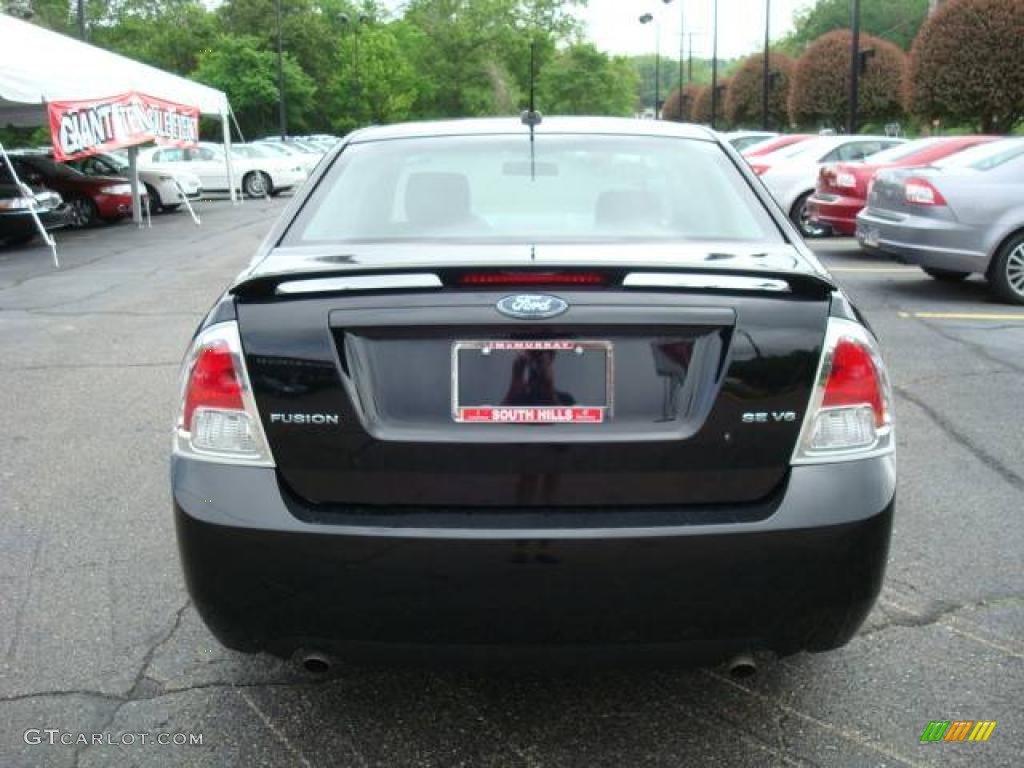 2008 Fusion SE V6 - Black Ebony / Charcoal Black photo #3