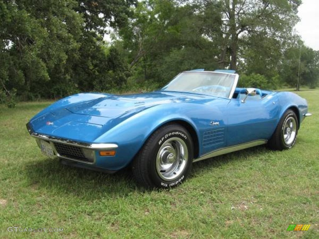 1970 Corvette Stingray Convertible - Mulsanne Blue / Blue photo #1