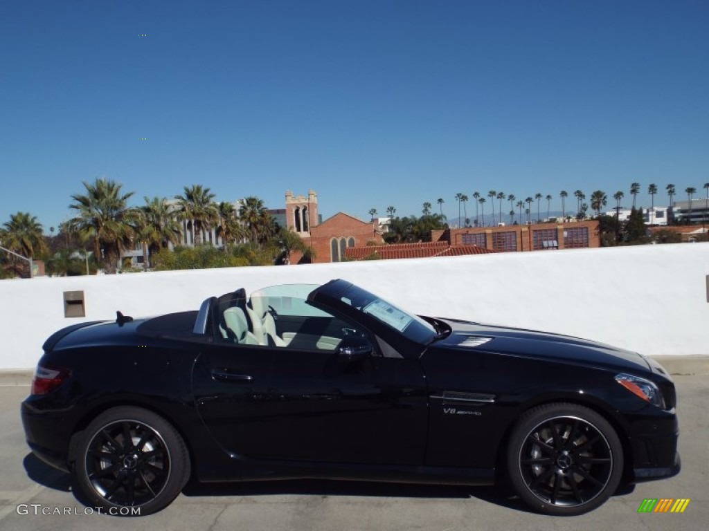 Black 2015 Mercedes-Benz SLK 55 AMG Roadster Exterior Photo #100676126