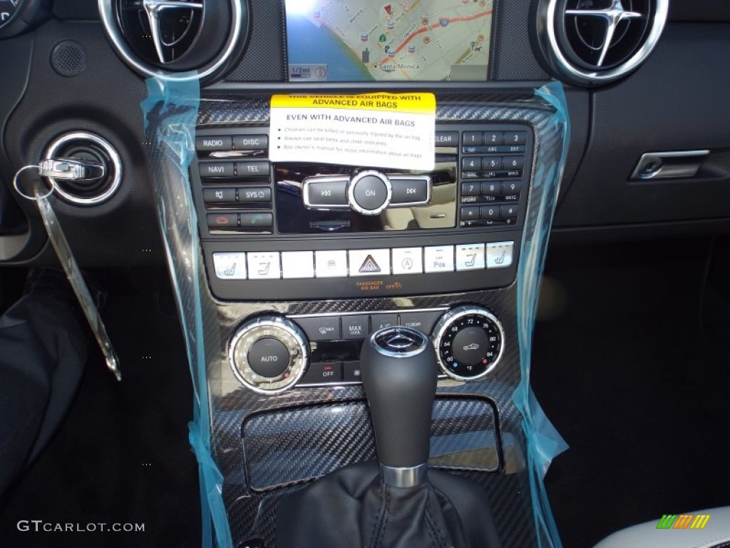 2015 SLK 55 AMG Roadster - Black / designo Platinum White/Black photo #10