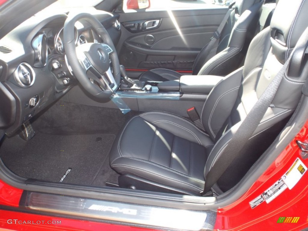 Black Interior 2015 Mercedes-Benz SLK 55 AMG Roadster Photo #100676675