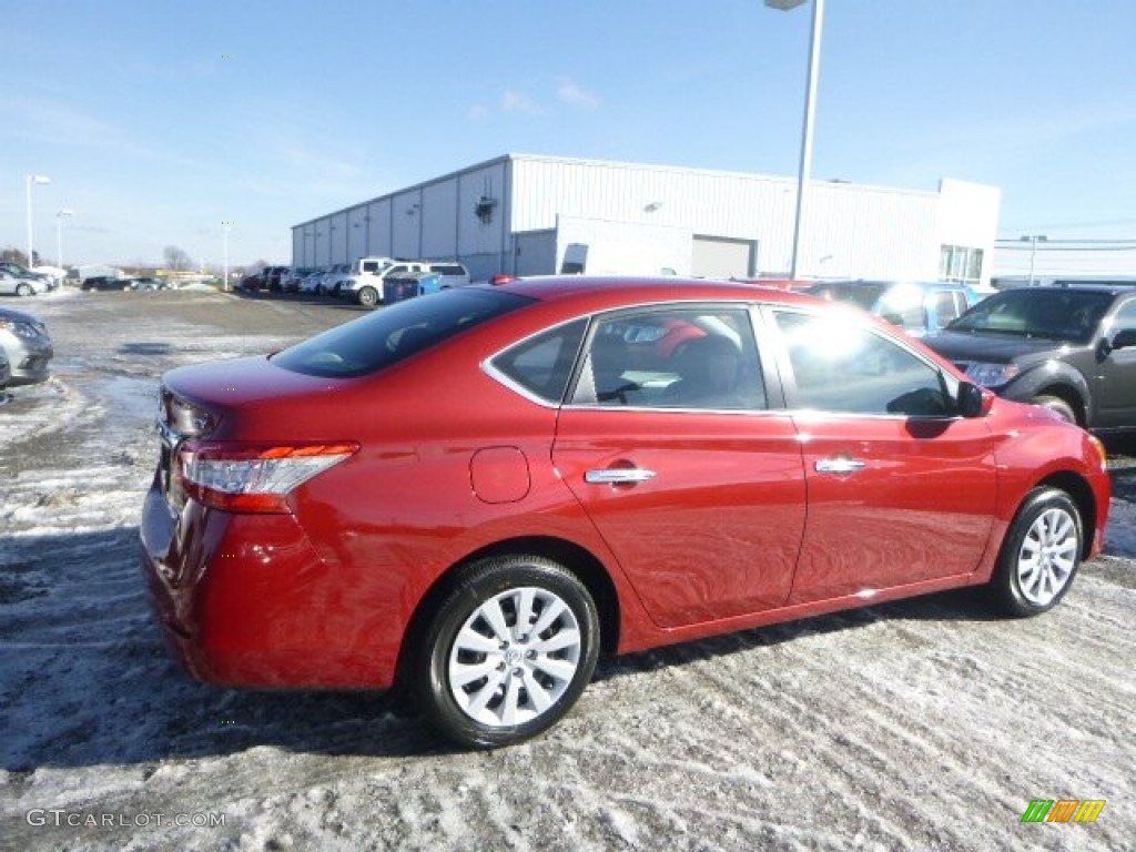 2014 Sentra SV - Red Brick / Charcoal photo #3