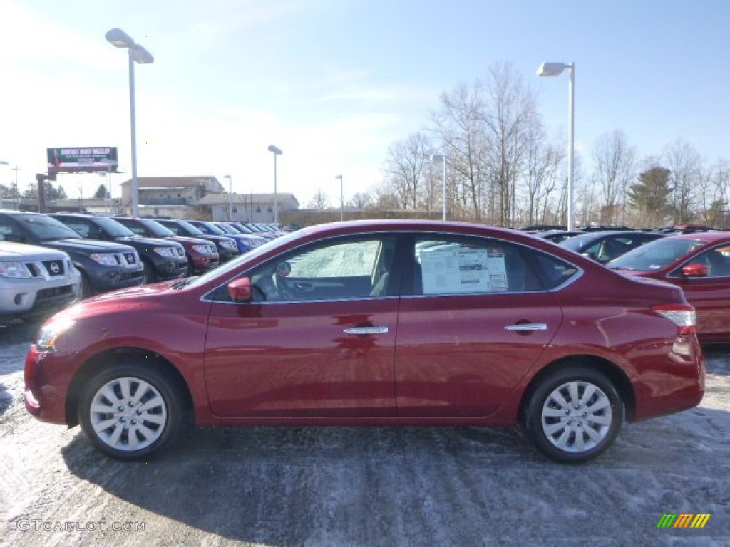 2014 Sentra SV - Red Brick / Charcoal photo #5