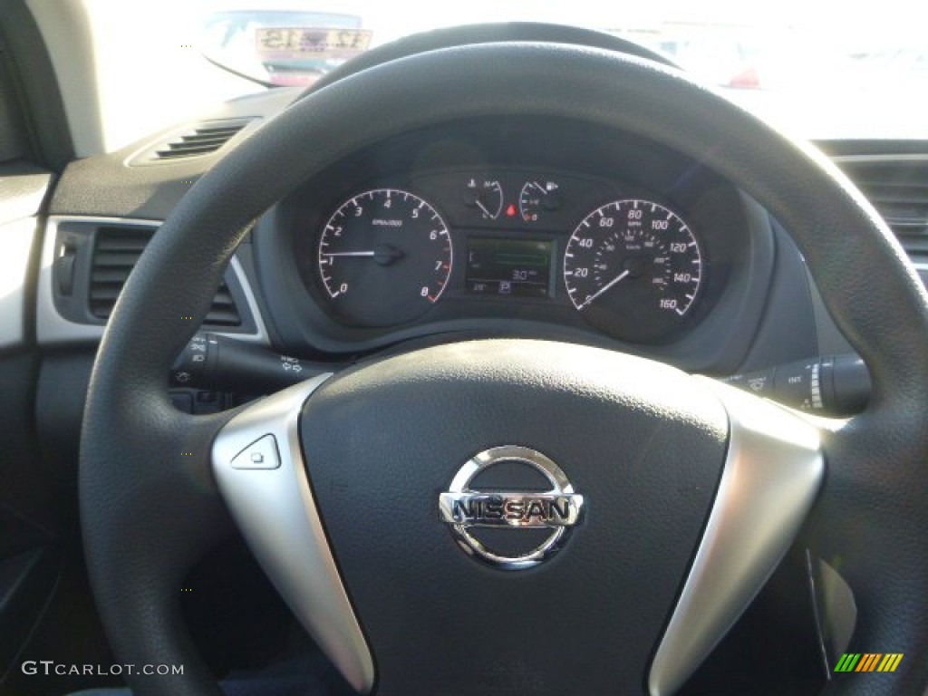 2014 Sentra S - Super Black / Charcoal photo #19