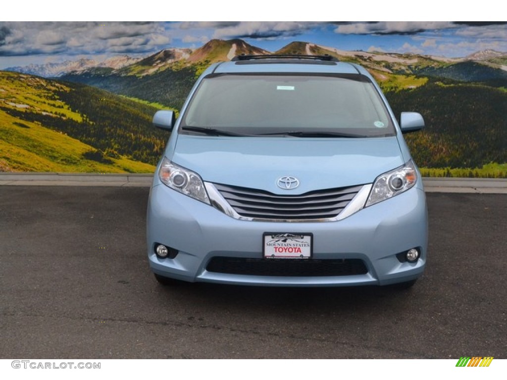 2015 Sienna XLE AWD - Sky Blue Pearl / Bisque photo #2