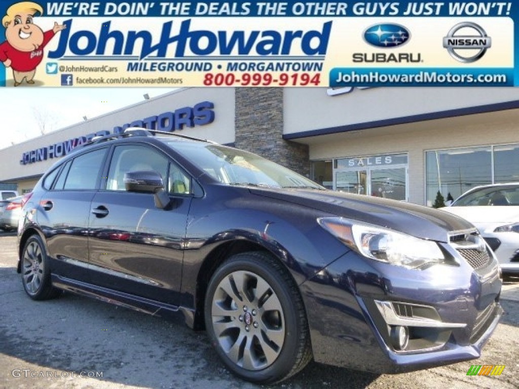 2015 Impreza 2.0i Sport Limited 5 Door - Deep Sea Blue Pearl / Ivory photo #1