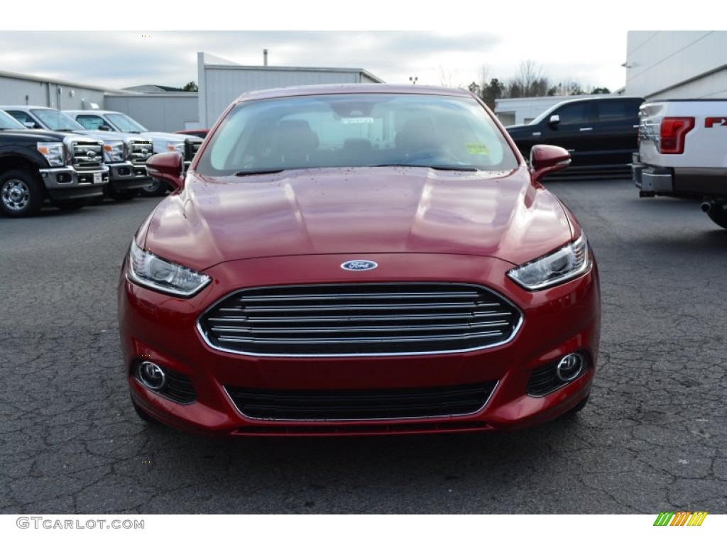 2015 Fusion Hybrid Titanium - Ruby Red Metallic / Charcoal Black photo #4